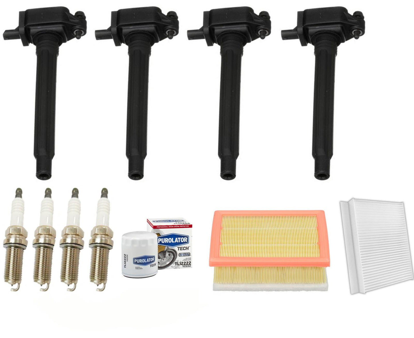 Kit de afinación Bobinas de encendido Bujías y filtros para Jeep Renegade 2.4L 15-2021