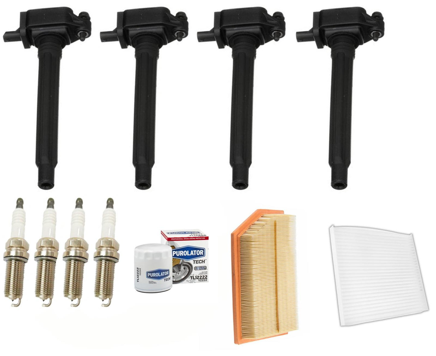 Kit de afinación Bobinas de encendido Bujías y filtros para Jeep Cherokee 2.4L 14-2019