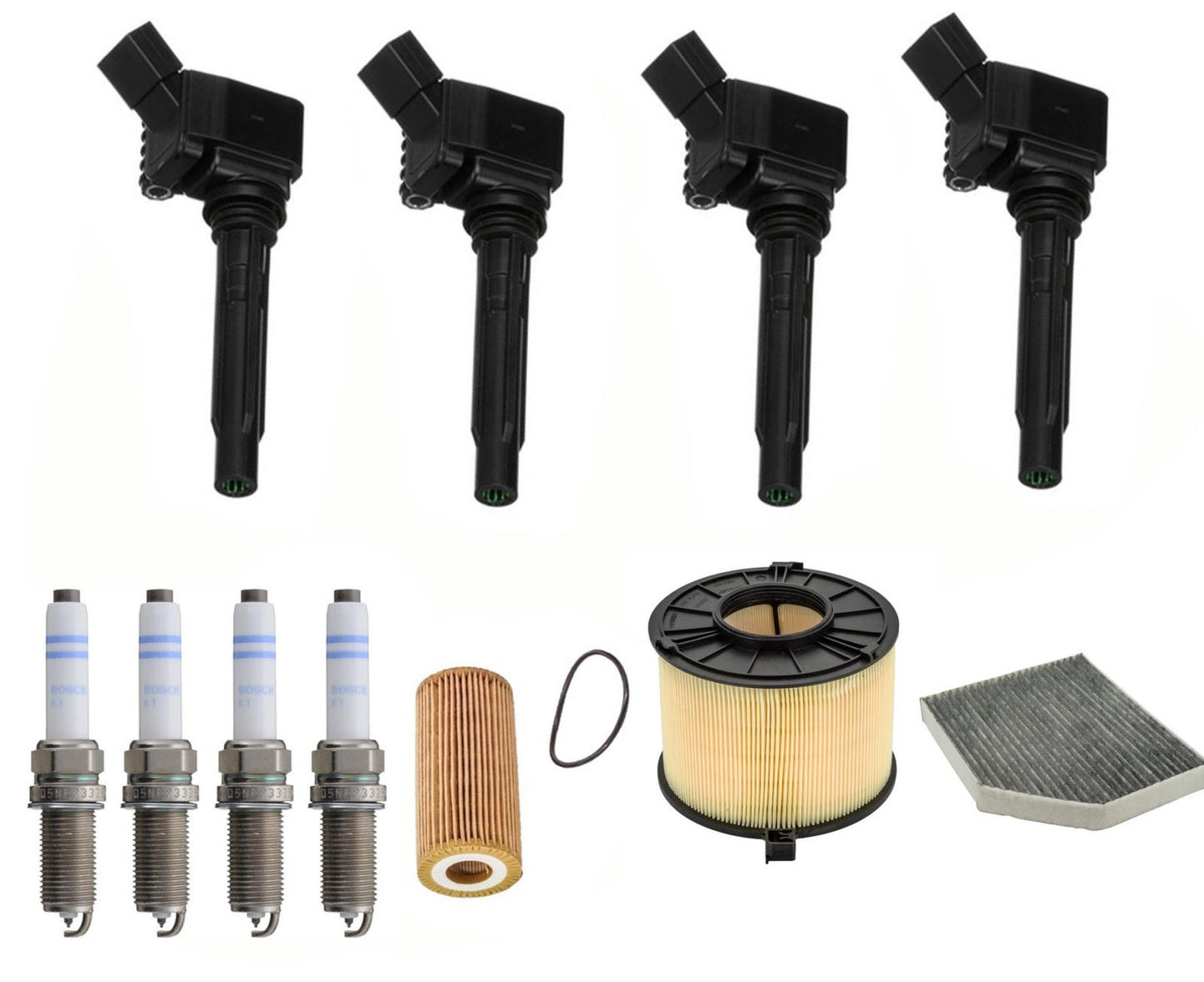 Direct Ignition Coils Spark Plugs & Filters For 2017-2020 Audi A4 17-19 2.0L