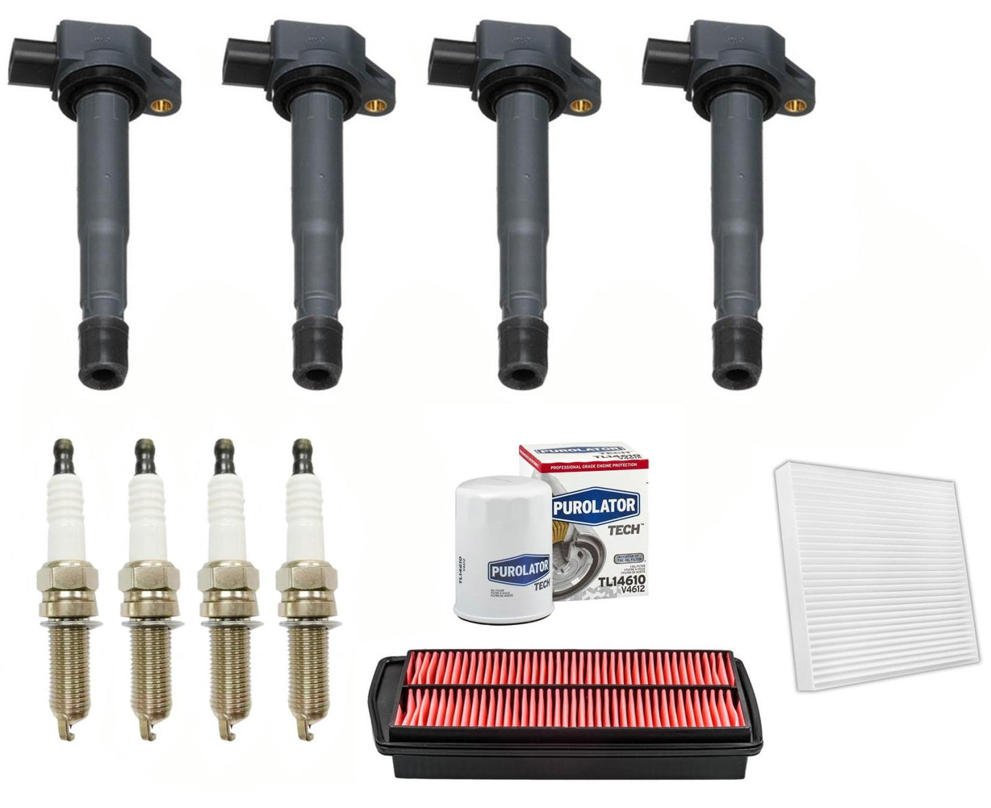 4 Ignition Coils & Platinum Spark Plugs & Filters For 2007-2012 Acura RDX 2.3L