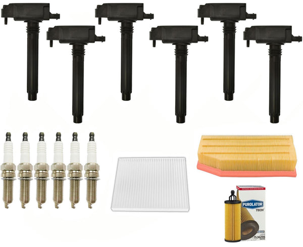 6 Ignition Coils Spark Plugs & Filters For 2020 2023 2024 Jeep Gladiator 3.6L
