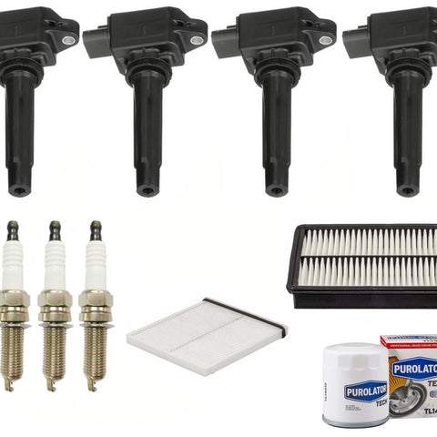4 Direct Ignition Coils Spark Plugs & Filters For Mazda 3 2.0L 2014 2015 2018