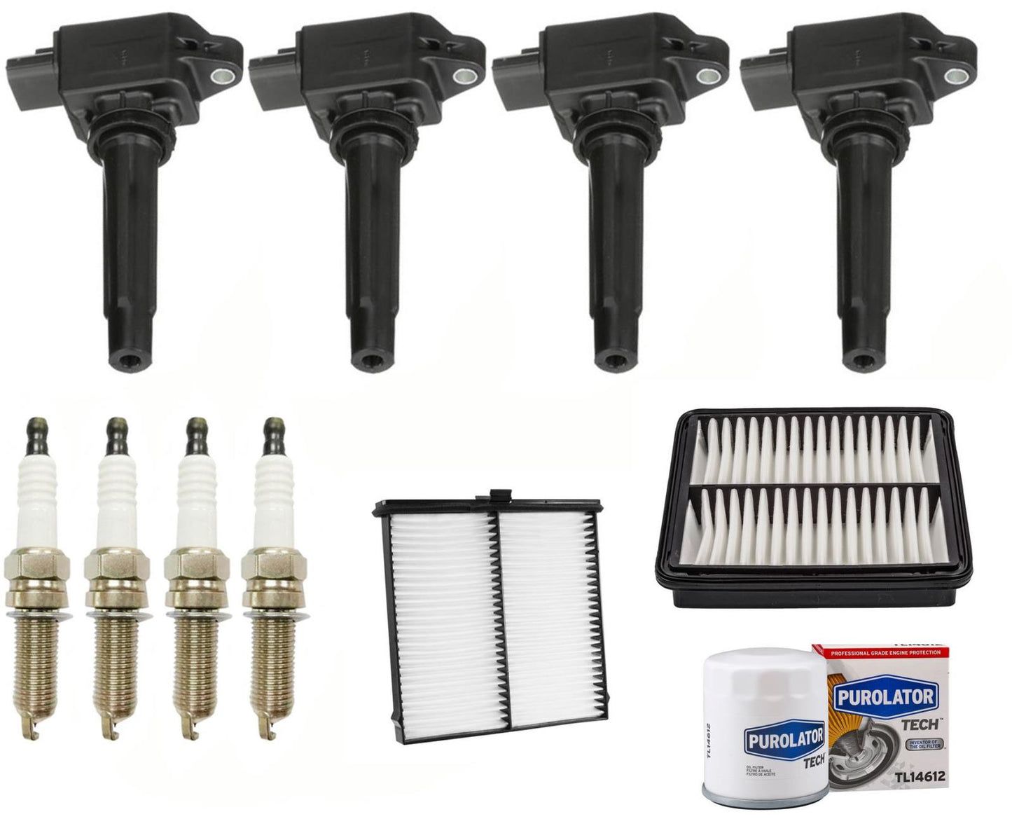 4 bobinas de encendido directo, bujías y filtros para Mazda CX-3 2.0L 2016-2021