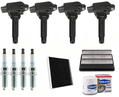 4 Direct Ignition Coils Spark Plugs & Filters For Mazda CX-9 2.5L 2016 2020 2023