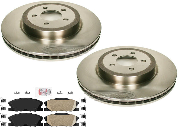 Front Brake Rotors & Ceramic Brake Pads for 2014-2021 Dodge Charger RWD