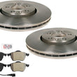 Front Brake Rotors & Semi Metallic Brake Pads for 2000-2005 Volkswagen Golf