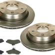 Rotores de freno de disco trasero y pastillas de freno semimetálicas para Chevrolet Impala 1994-1996