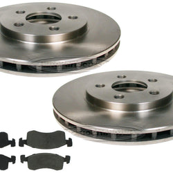 Rotores de freno de disco delantero y pastillas de freno metálicas para lengüetas Chrysler E Clase 5 83-84