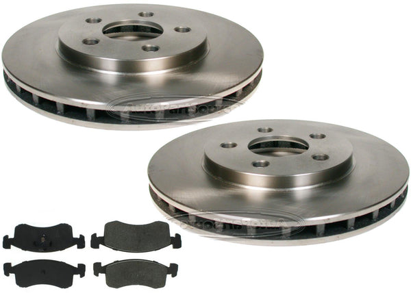 Rotores de freno de disco delantero y pastillas de freno metálicas para lengüetas Chrysler E Clase 5 83-84