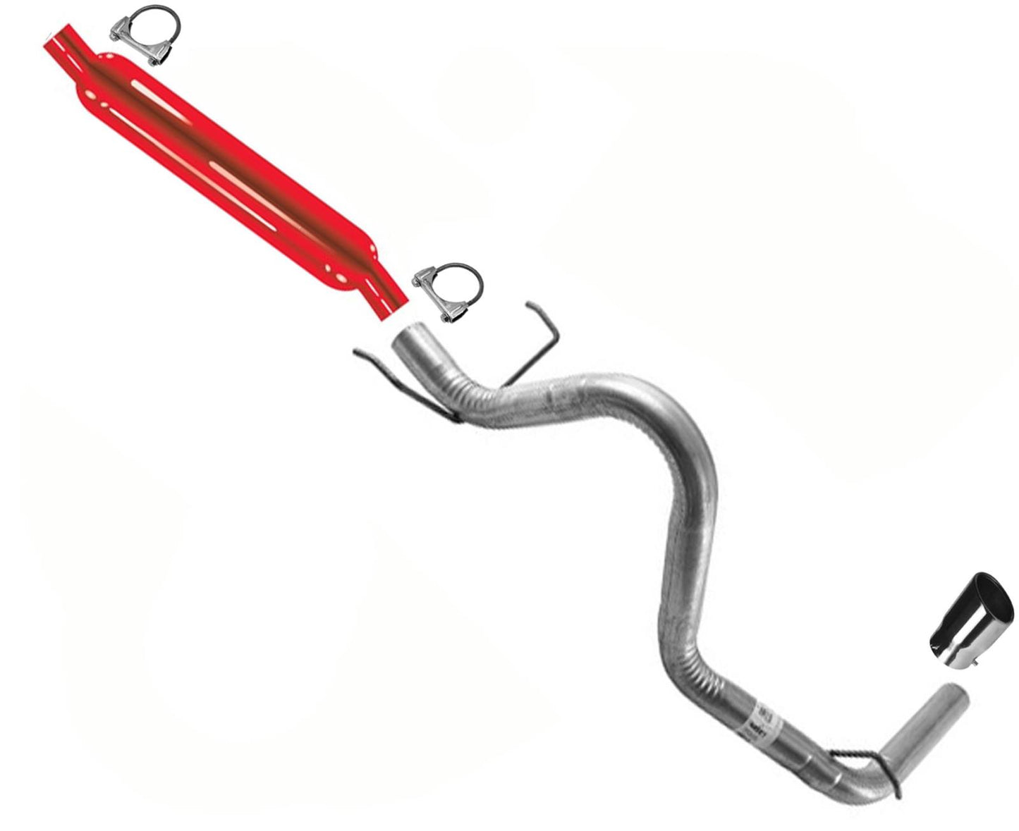 Tubo de escape silenciador Cherry Bomb Performance para Toyota Tacoma 13-20 2.7 3.5L 4.0L