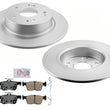 Rear GEO Coated Disc Brake Rotors & Ceramic Pads For 2018-21 Honda Accord EX-L