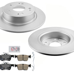 Rear GEO Coated Disc Brake Rotors & Ceramic Pads For 2018-21 Honda Accord EX-L