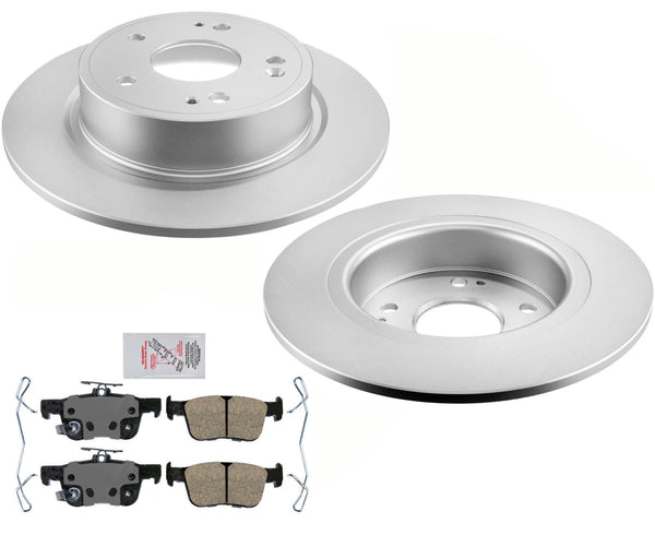 Rear GEO Coated Disc Brake Rotors & Ceramic Pads For 2018-21 Honda Accord EX-L