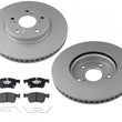 Front GEO Coated Disc Brake Rotors & Ceramic Pads For 2018-21 Honda Accord EX-L