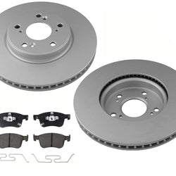 Front GEO Coated Disc Brake Rotors & Ceramic Pads For 2018-21 Honda Accord EX-L