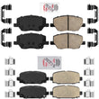 Front & Rear AmeriPro Platinum Ceramic Disc Brake Pads For 2018-22 Jeep Compass