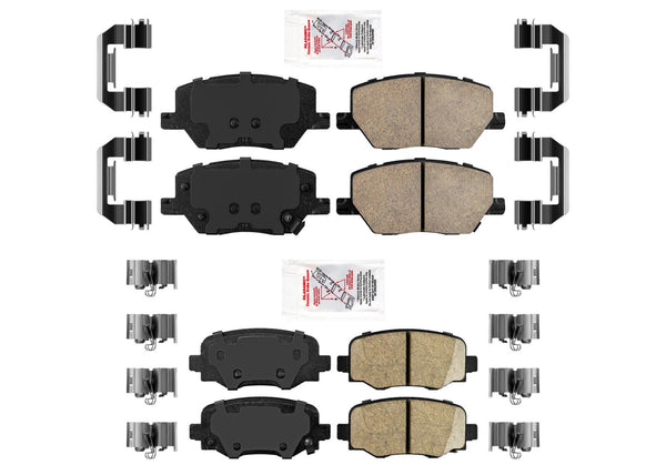 Front & Rear AmeriPro Platinum Ceramic Disc Brake Pads for 15-22 Jeep Renegade