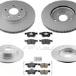 F&R AmeriBRAKES GEO Coated Disc Brake Rotors & Pads for 18-22 Honda Accord EX-L