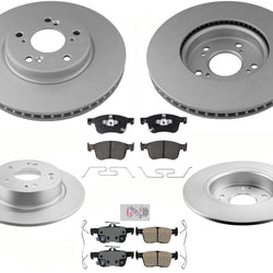 F&R AmeriBRAKES GEO Coated Disc Brake Rotors & Pads for 18-22 Honda Accord EX-L