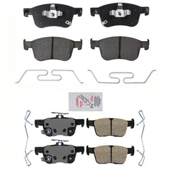 Front & Rear AmeriBRAKES Disc Brake Pads Hardware For 2018-21 Honda Accord EX-L