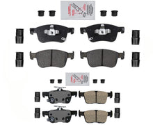 Front & Rear AmeriPLATINUM Disc Brake Pads Hardware For 18-21 Honda Civic EX-L
