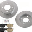 Rear AmeriBRAKES GEO Coated Disc Brake Rotors & Pads for 97-06 Hyundai Elantra