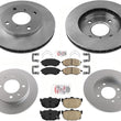 Front & Rear AmeriBRAKES Coated Brake Rotors & Pads For 1999-06 Hyundai Elantra