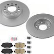 Rear AmeriBRAKES GEO Coated Disc Brake Rotors & Pads For 2015-21 Jeep Renegade