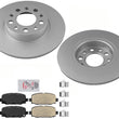 Rear AmeriBRAKES GEO Coated Disc Brake Rotors & Pads For 2018-2021 Jeep Compass