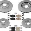 Frt & Rr AmeriBRAKES GEO Coated Disc Brake Rotors & Pads For 18-22 Jeep Compass