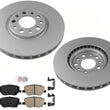 Front AmeriBRAKES GEO Coated Disc Brake Rotors & Pads For 2018-22 Jeep Compass