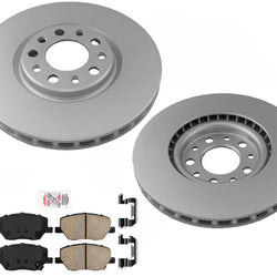 Front AmeriBRAKES GEO Coated Disc Brake Rotors & Pads For 2018-22 Jeep Compass