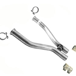 Front H Exhaust Flex Pipe for 2011-2014 Ford Mustang 5.0L With Clamps