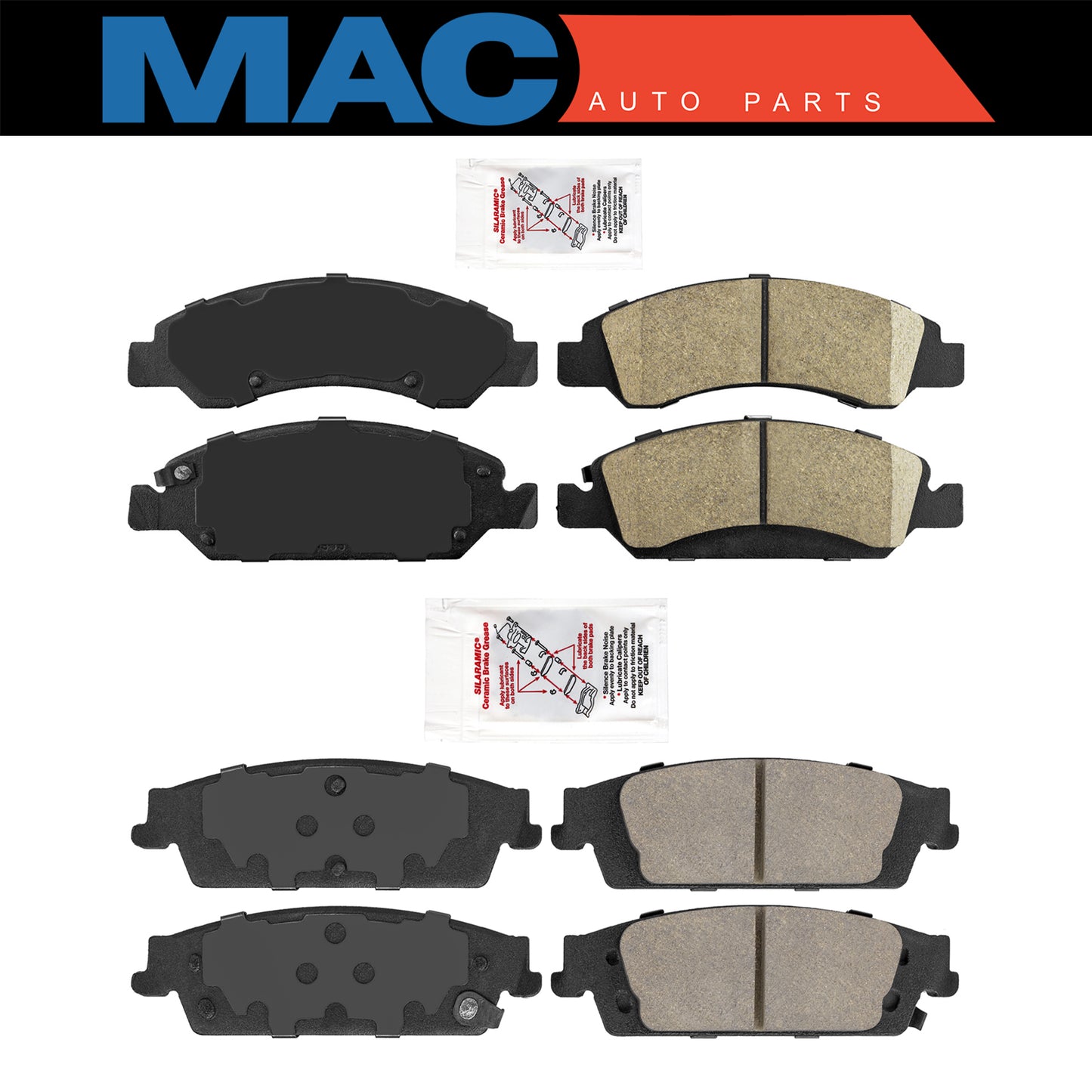 Ceramic Front + Rear Brake Pads FOR 2013-2020 SILVERADO TAHOE SUBURBAN YUKON