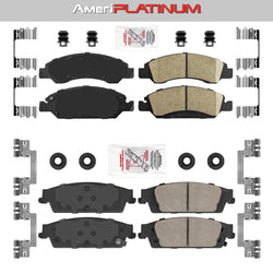 Ceramic Front + Rear Brake Pads FOR 2013-2020 SILVERADO TAHOE SUBURBAN YUKON