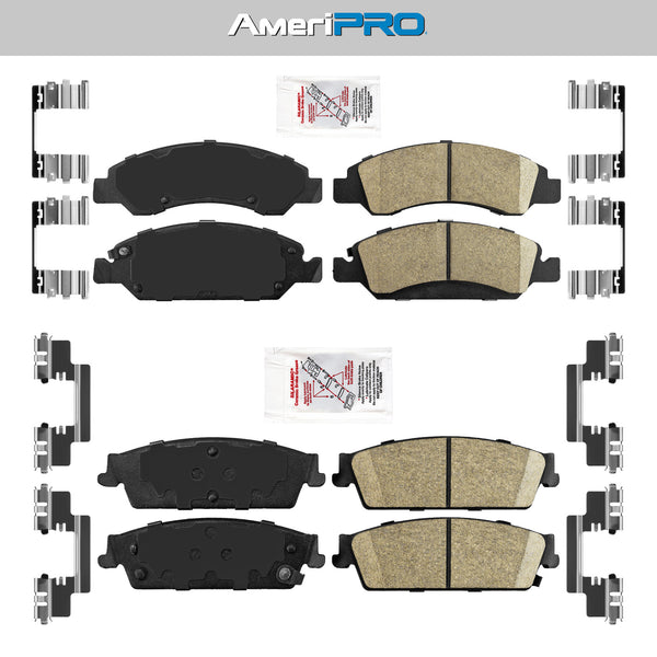 Ceramic Front + Rear Brake Pad FOR 07-2014 SILVERADO SUBURBAN TAHOE SIERRA YUKON