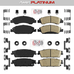 Ceramic Front + Rear Brake Pad FOR 07-2014 SILVERADO SUBURBAN TAHOE SIERRA YUKON