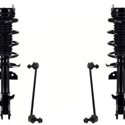 Front Left Right Complete Spring Struts & Sway Bar Links For 2011-2014 Mazda 2