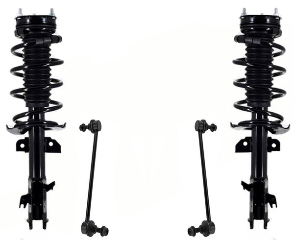 Front Left Right Complete Spring Struts & Sway Bar Links For 2011-2014 Mazda 2