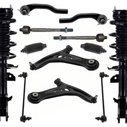 Front Complete Struts Lower Control Arms Tie Rods & Links For 2011-2014 Mazda 2
