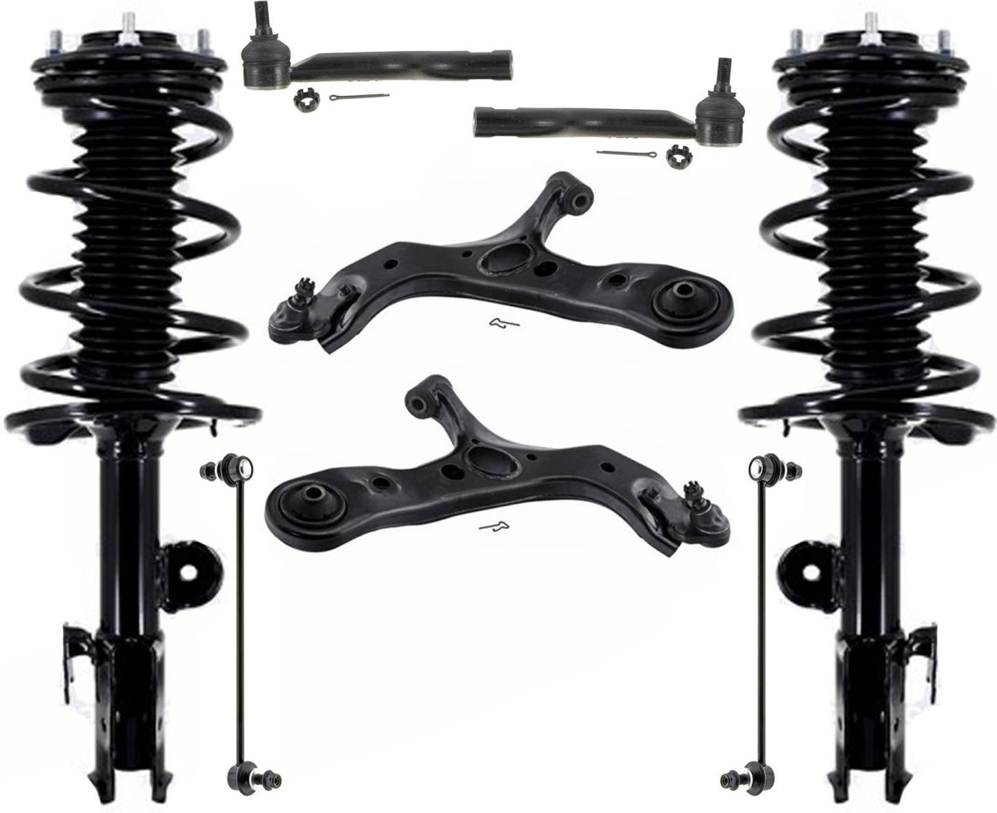 Front Struts Control Arms Tie Rods & Links For 2015-2017 Lexus NX200T F Sport