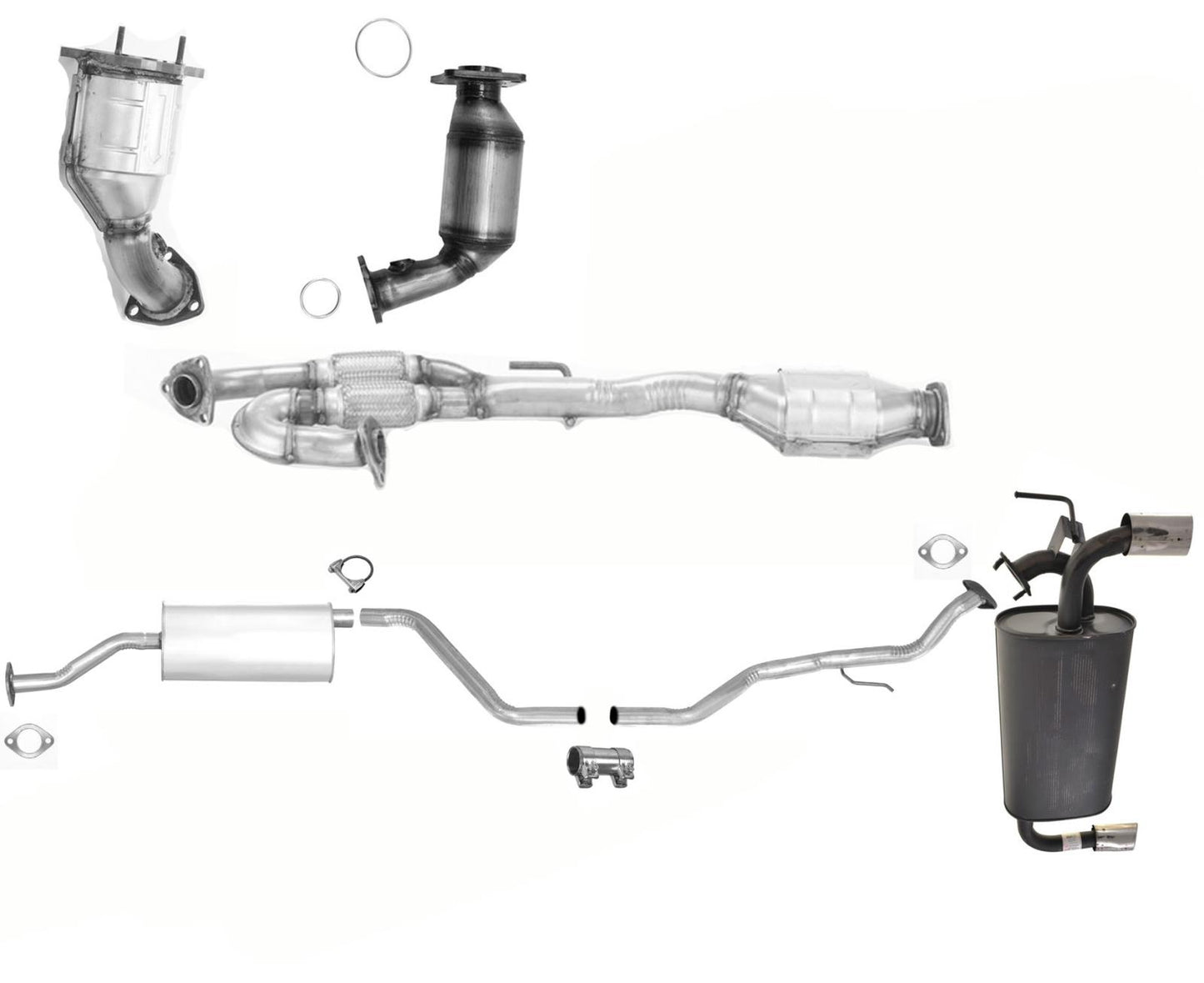 Resonador completo de los convertidores del silenciador del sistema de escape para Nissan Murano 2003-2008