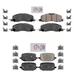 Pastillas de freno de cerámica delanteras y traseras para Ford Explorer 2020-2022 con rotores de 345 mm