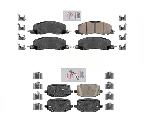 Pastillas de freno de cerámica delanteras y traseras para Ford Explorer 2020-2022 con rotores de 345 mm