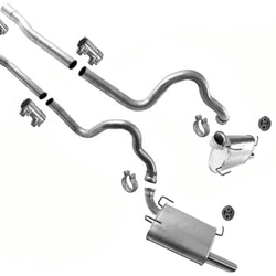 Exhaust System Extension Pipes Dual Muffler For Ford Mustang 2011-2014 5.0L