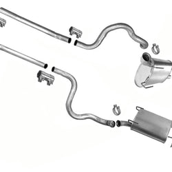Exhaust System Extension Pipes Dual Muffler For Ford Mustang 3.7L 2011-2014