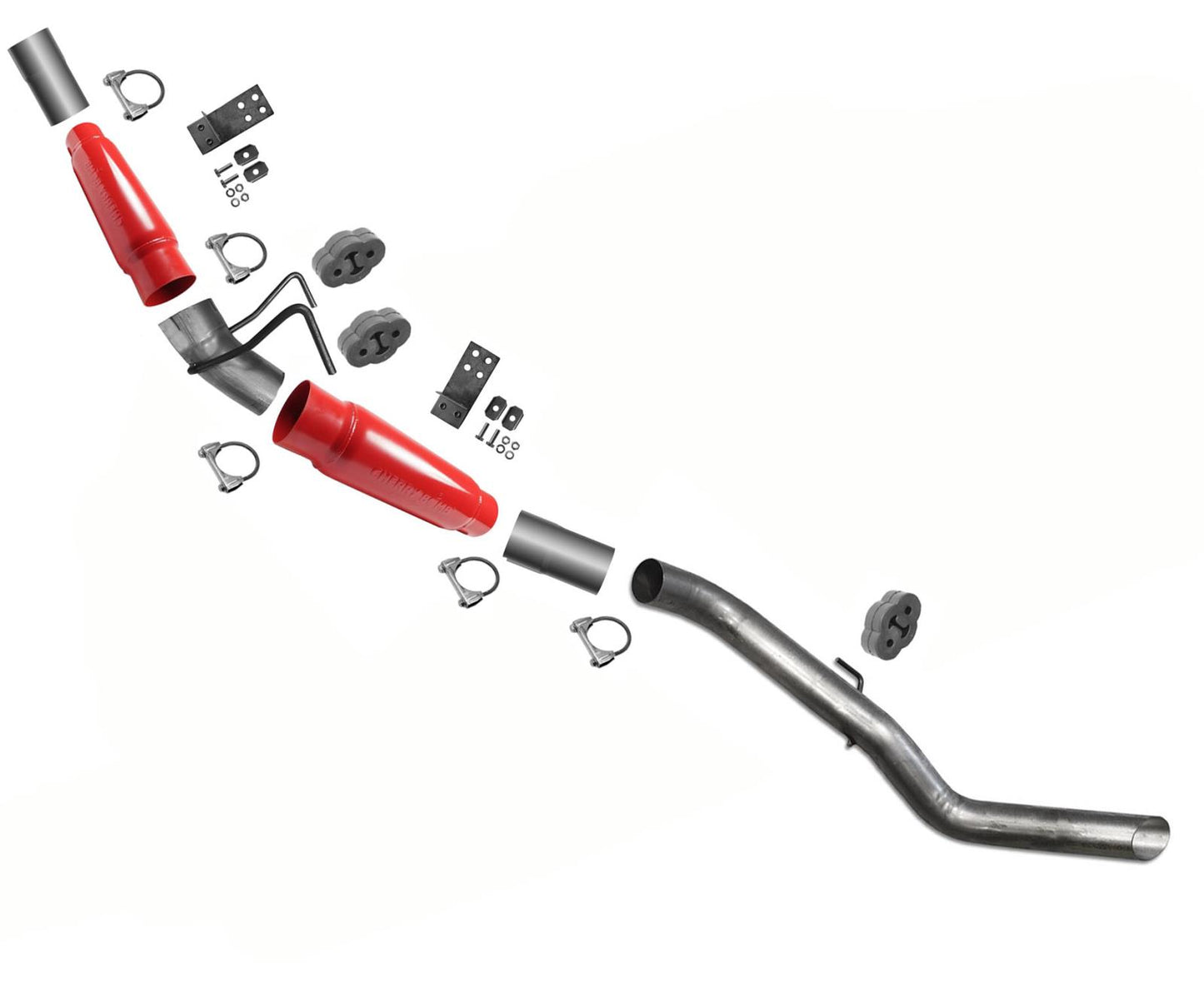 Sistema de escape con silenciador Cherry Bomb para Ram 2500 Diesel 2007-2012