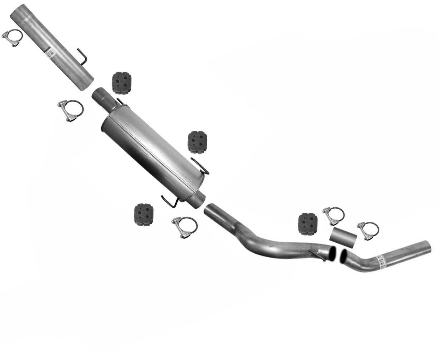 Tubo de extensión del silenciador trasero, tubo de escape para Ram 2500 5.9L Turbo Diesel 2005-2009