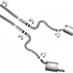Exhaust System Extension Pipes Dual Mufflers For Ford Mustang 4.6L 2005-2009