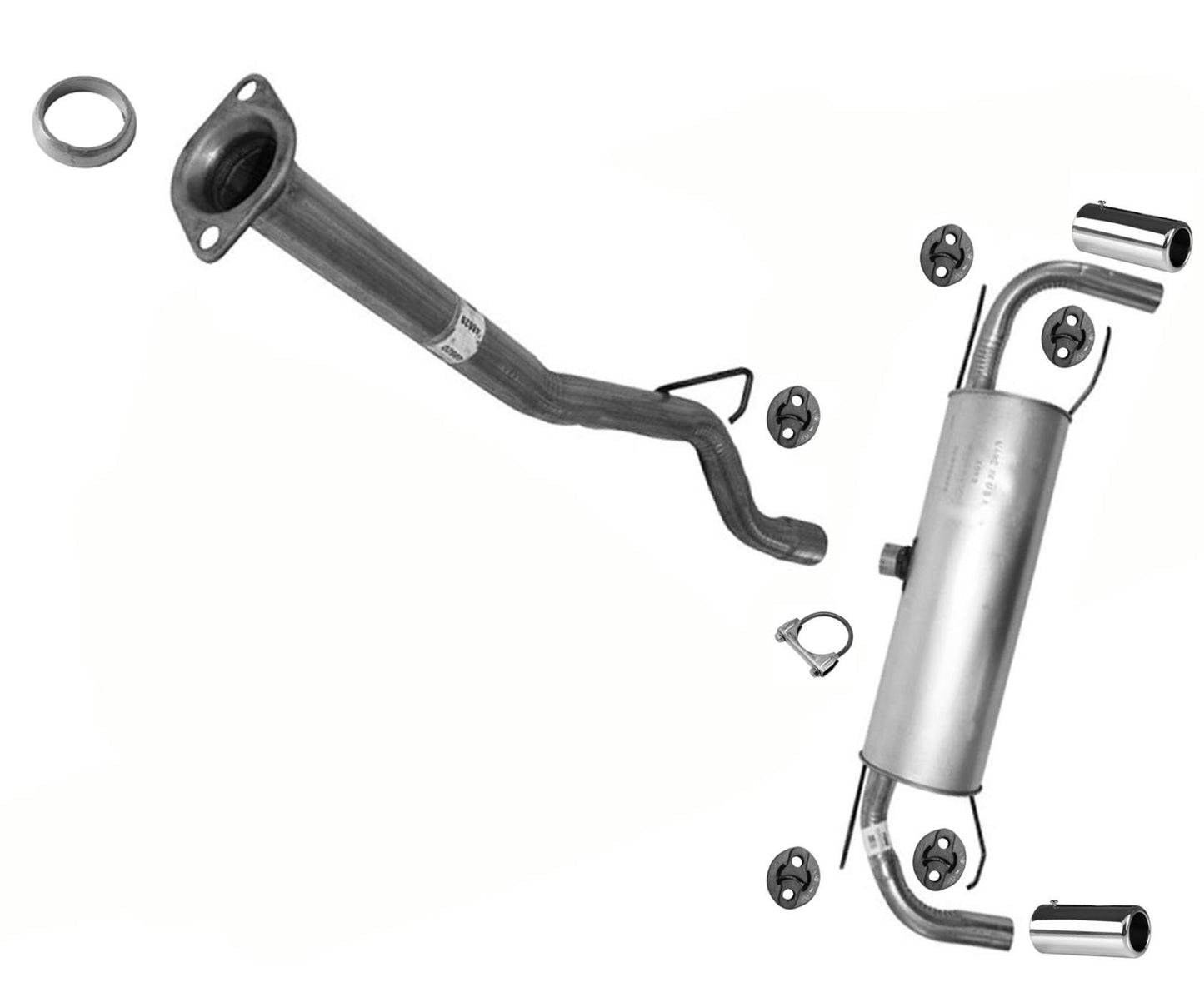 Tubo de extensión del sistema de escape, silenciador, tubo de escape para Mazda RX-8 RX8 2004-2008